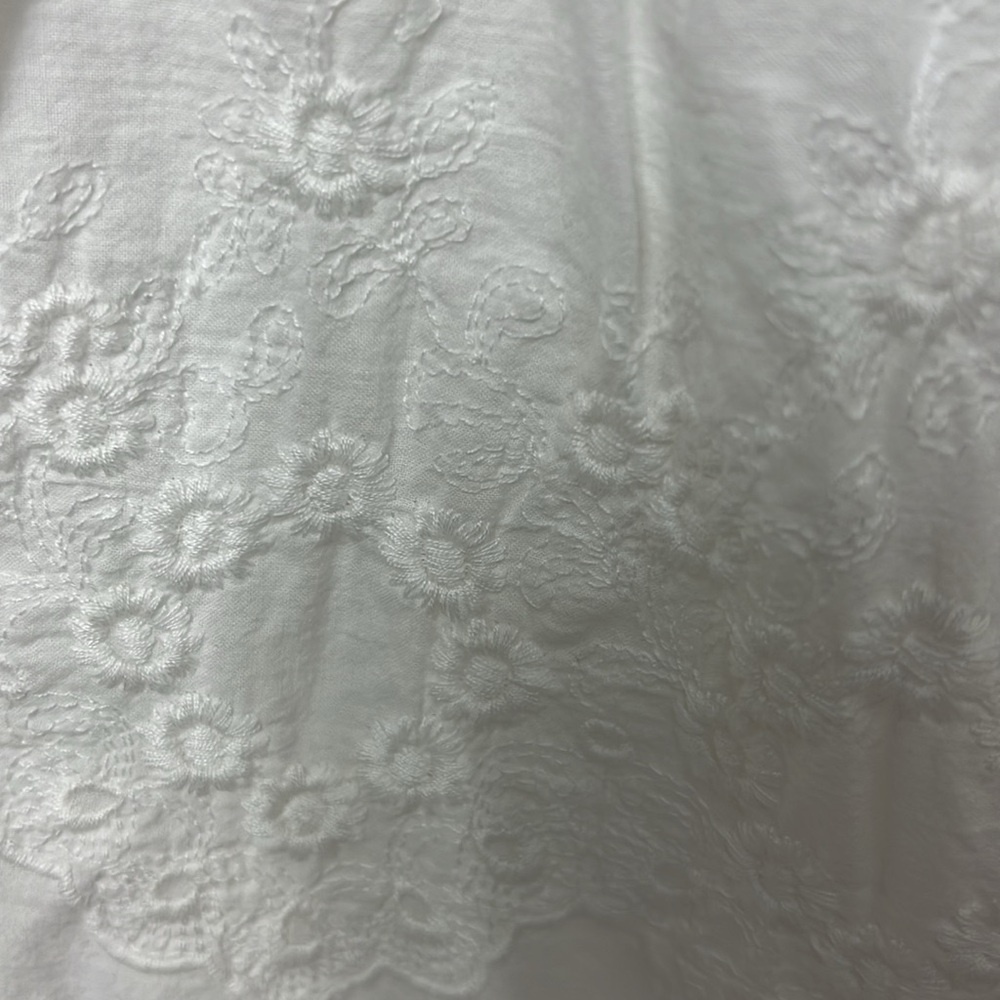8. Roper white cotton spaghetti strap dress Sz M side zipper, adjustable straps - Picture 7 of 10